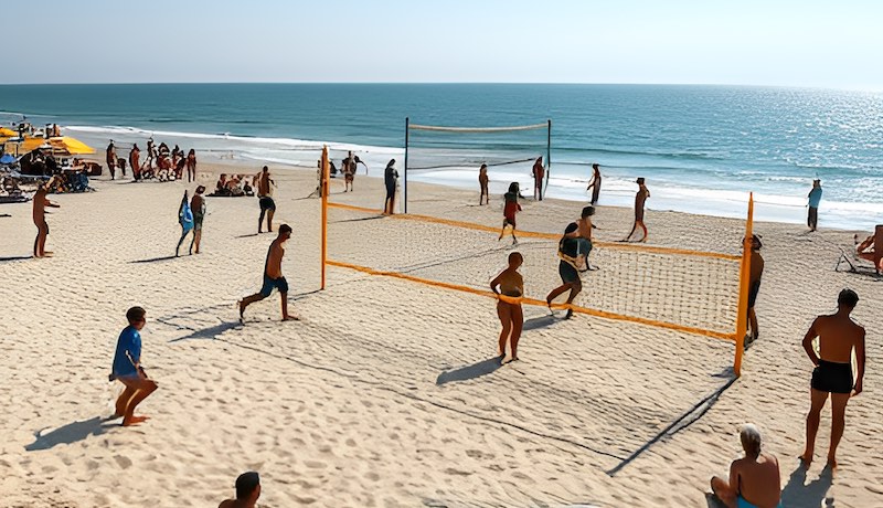 Voorbeeld Beachsport op het strand